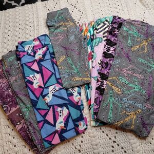 Lot 8 LuLaRoe Leggings Disney Olaf Mommy & Me 4‎ TC 3 OS 1 Kids L/XL Villian   +